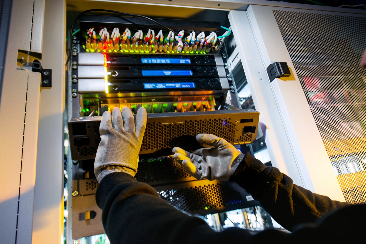 managed network infrastructure supporting a commercial security camera system