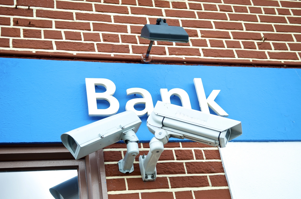 bank branch entrance surveillance cameras