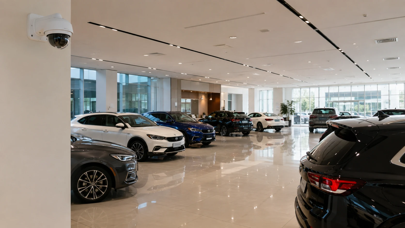 car dealership showroom surveillance cameras