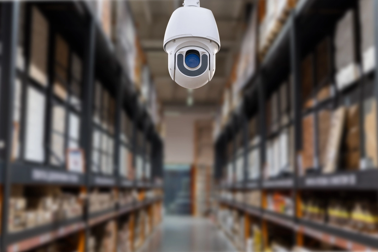 management review with chain store surveillance cameras