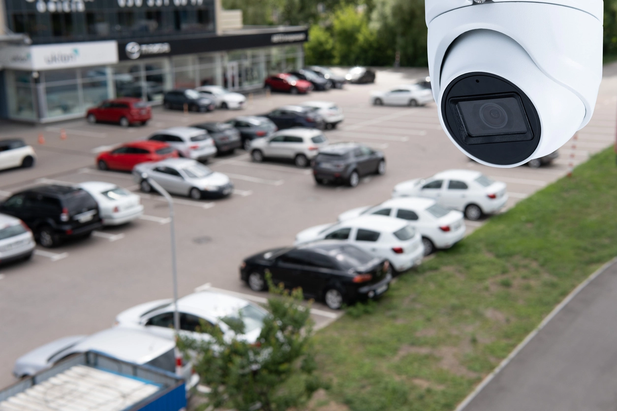 parking lot night visibility surveillance cameras