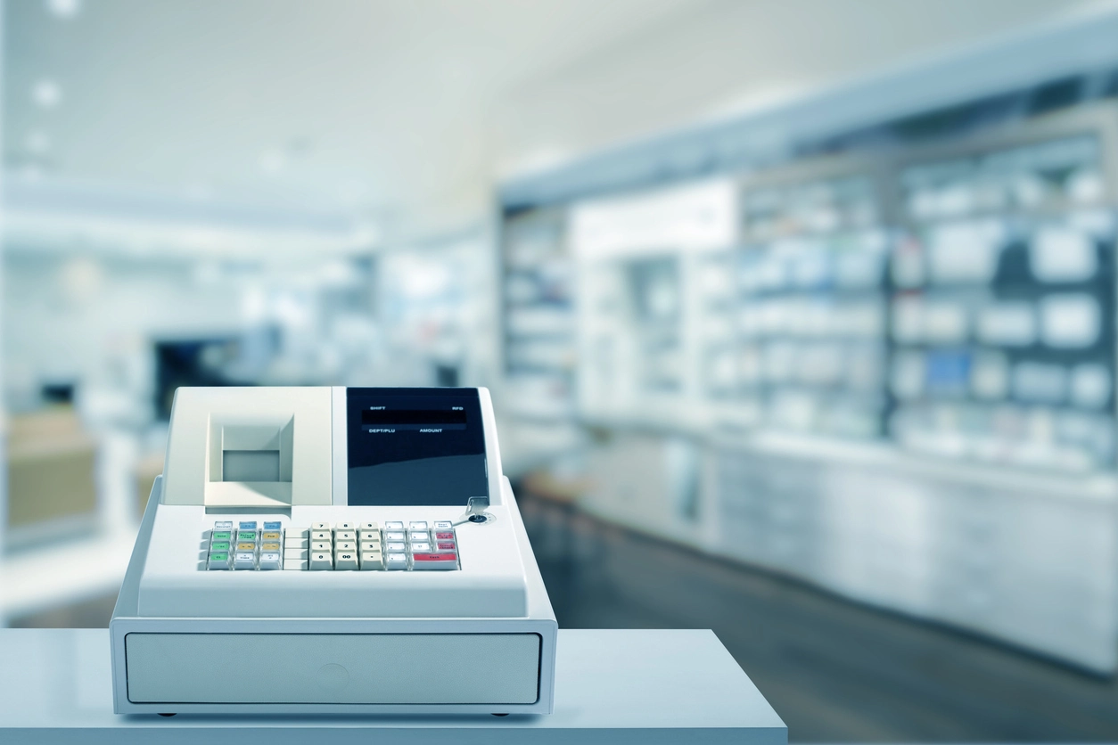 pharmacy security cameras monitoring prescription and retail areas