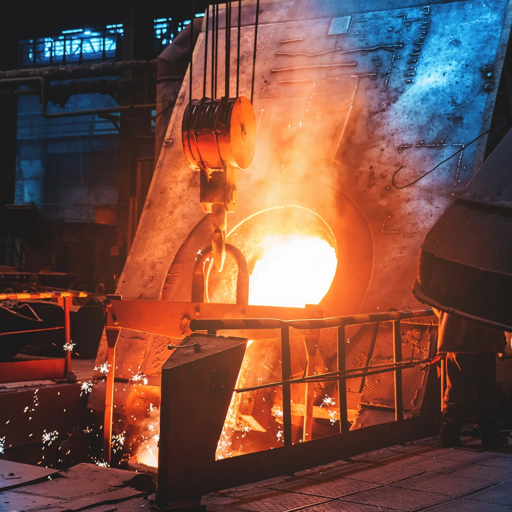 steel mill heavy machinery surveillance cameras