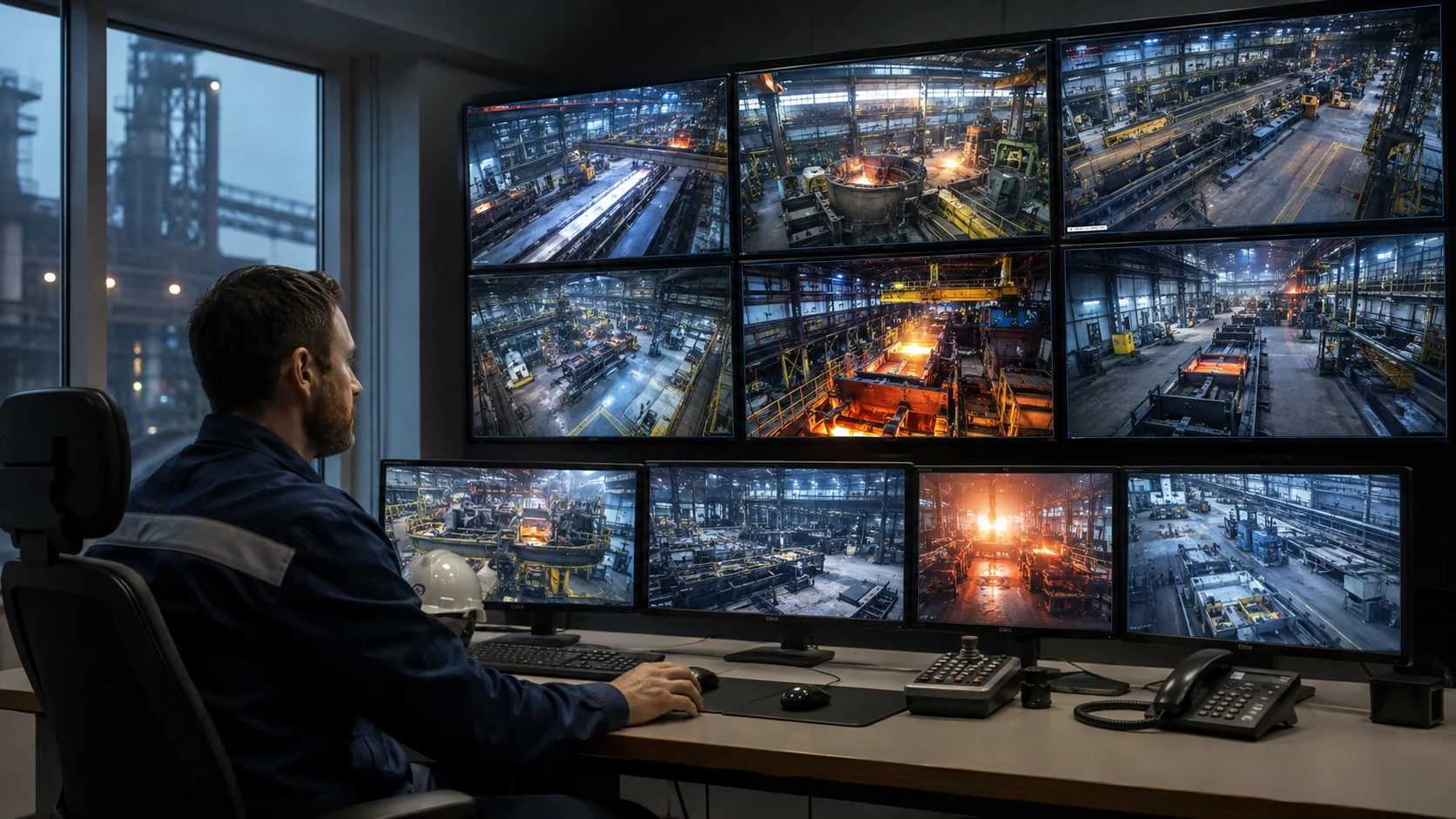 remote steel mill surveillance monitoring
