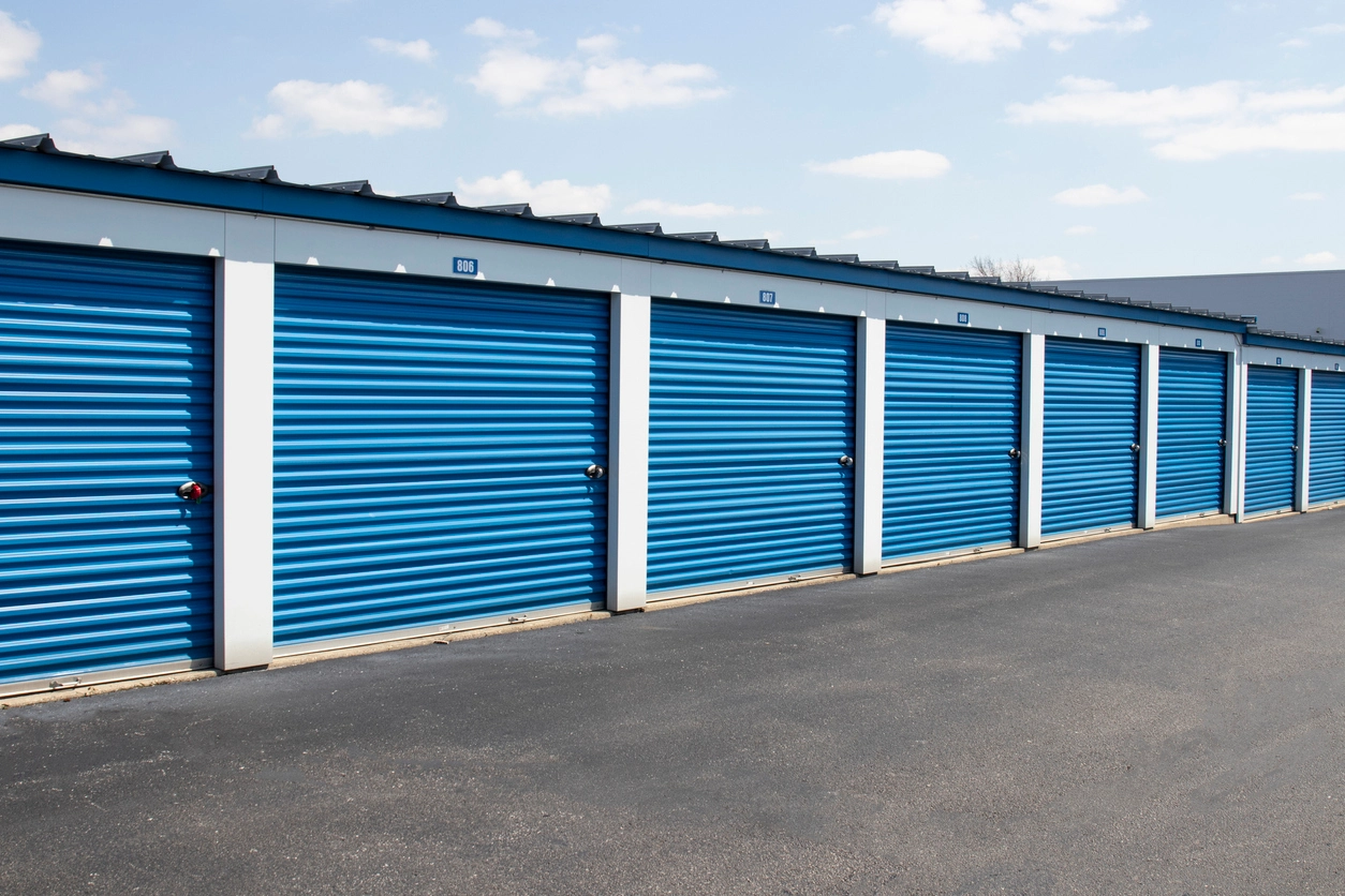 storage facility office and parking surveillance cameras