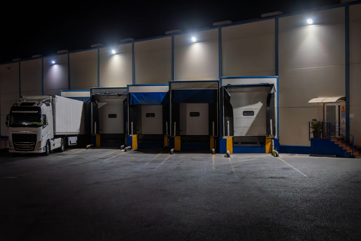 warehouse loading dock security camera surveillance coverage
