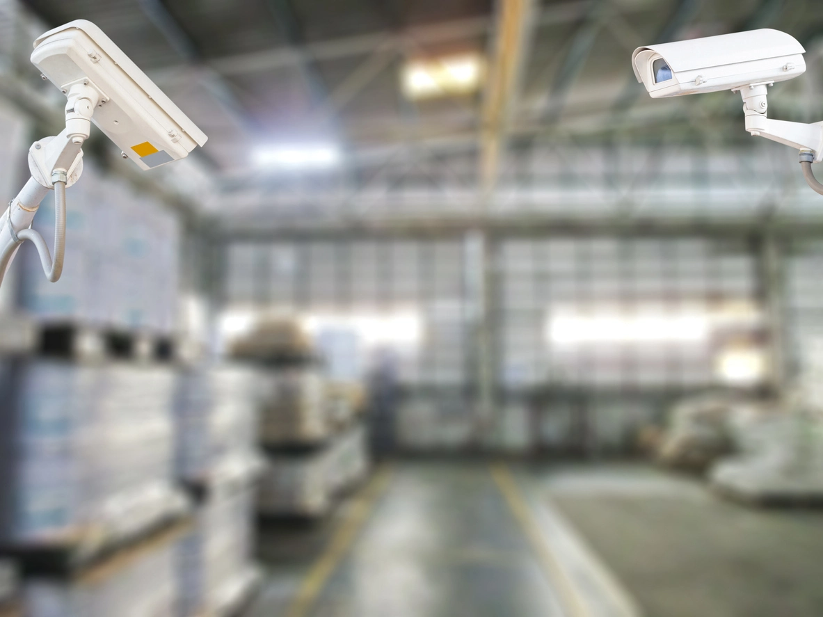 warehouse loading dock security camera surveillance