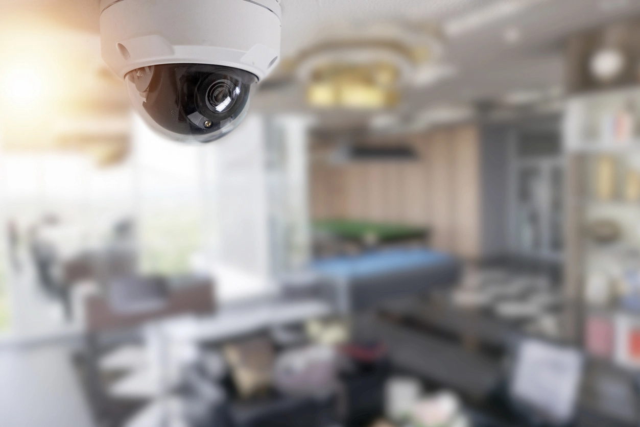 5MP security camera monitoring office lobby and reception area
