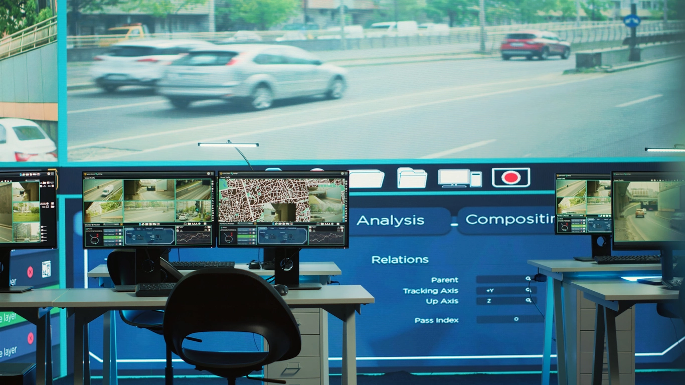 AI video analytics interface classifying activity in a commercial facility