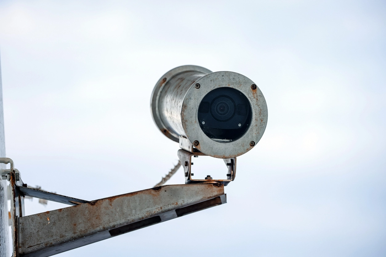 explosion proof surveillance camera installed at oil and gas facility