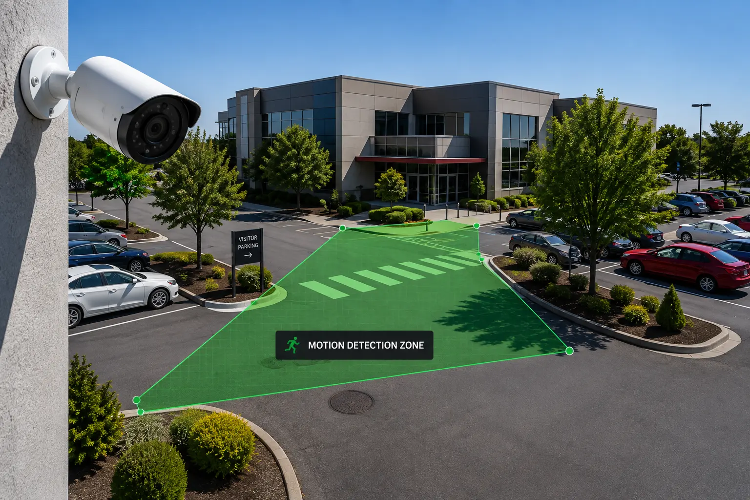 comparison of motion mask and privacy mask zones in security camera software