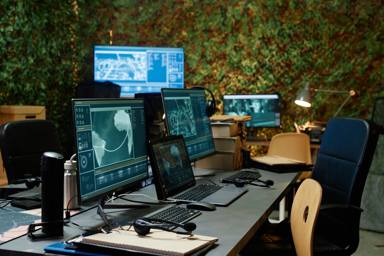 outdoor security camera monitoring dispatch center parking lot