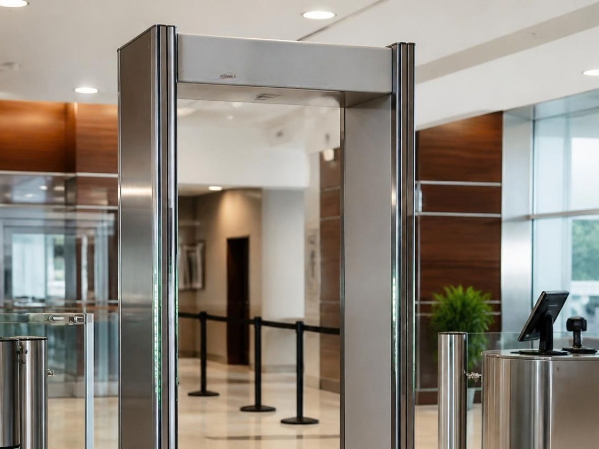 walk-through metal detector used for primary entrance screening