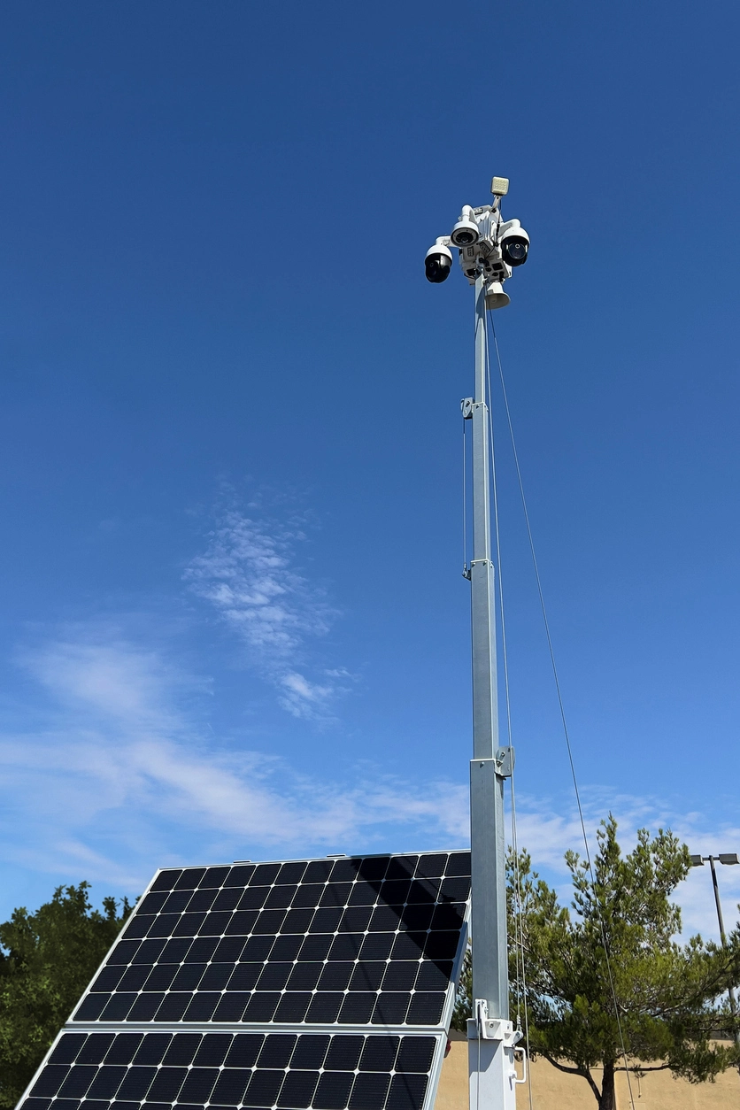 temporary security camera rental monitoring a short-term commercial site