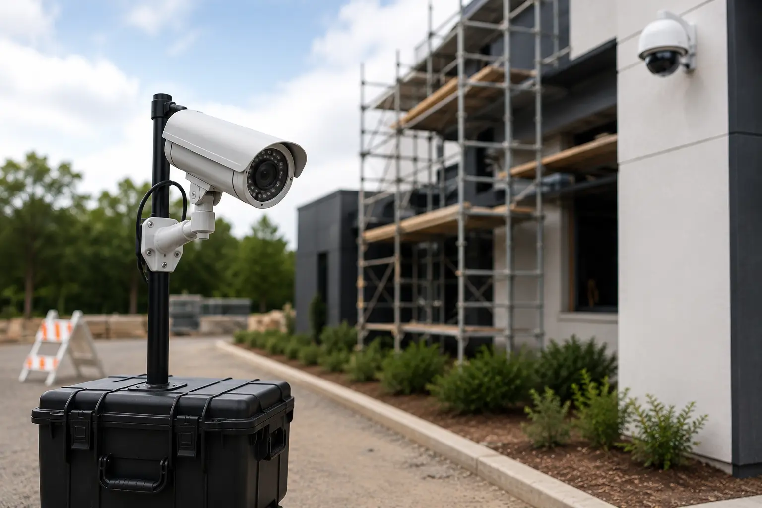 back yard residential security camera installation