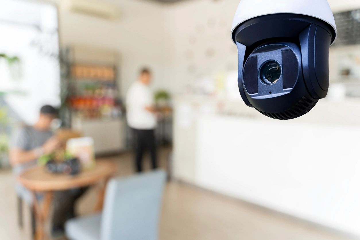 commercial security camera installation in retail store and restaurant environment