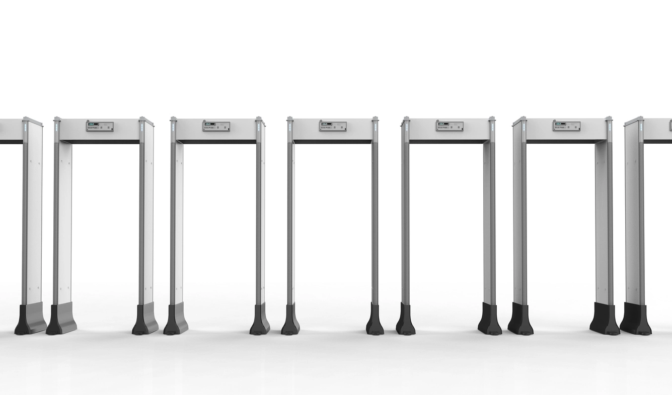 portable walk through metal detector rental at event screening lane
